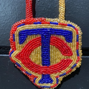 Beadwork Medallion - Minnesota Twins 