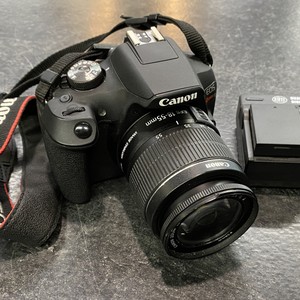 Canon Ds126741 DSLR 24.1mp Rebel T7 - w/ 18-55mm Lens - 3 Batts & Char