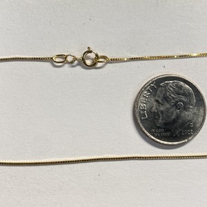  YG 14kt 1.00g Chain 18" Box Link