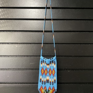  Purse Light Blue Feather Design