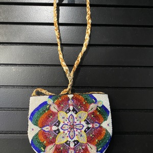  Bag / Satchel Colorful Flower Design W/ Leather Strap