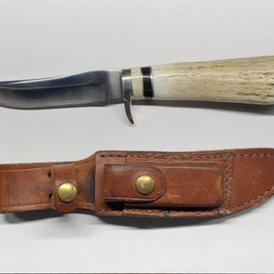 Knife Elk - Buffalo Horn w/ Sheath 