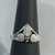  BHS 925 5.20g Ring w/ 3 Leaves & Blue Triangle Stn - S9