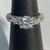  WG 14kt 5.38g Ring 1Ct Moisanite Stn w/ Side Dias - S5 