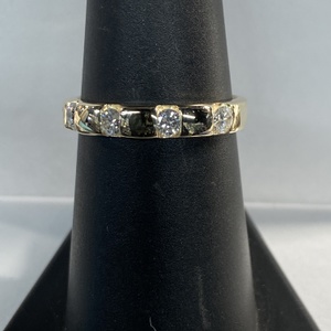  YG 14kt 3.43g Ring 4 - 10pt Dia Band - S7