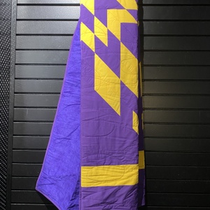  Star Quilt King - Purple & Yellow Star 