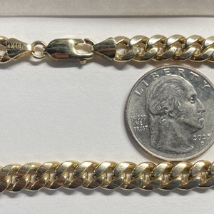  YG 10kt 25.91g Chain 22" Hollow Curb 