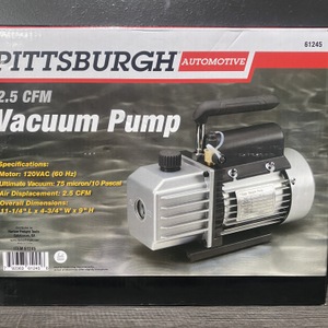 PITTSBURGH 61245 Vacuum Pump 2.5 CFM - In Box (Unopened) 