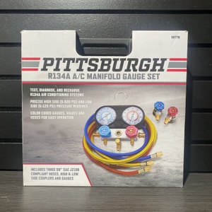 Pittsburgh 58776 Specialty R134A A/C Manifold Gauge Set In Box 