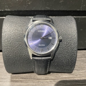 Citizen J810-A12NM02 Solar Blue Face w/ Leather Band 