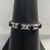  Silver 925 2.00g Ring w/ 7 White & Blue Stns - S7 