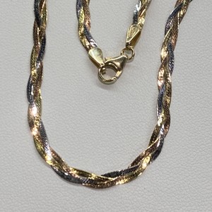  Tri-Tone 14kt 4.24g Chain 18" Braid 