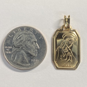  YG 18kt 2.58g Pendant w/ Mary 