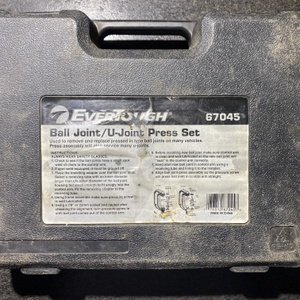 Evertough 67045 Ball Joint & U-Joint Press Set In Case 