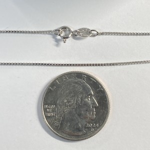  Silver 925 1.79g Chain 18" Box Chain