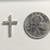  WG 10kt 0.86g Pendant Crucifix w/ Dias - No Chain