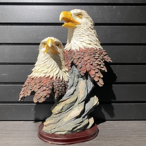  Double Eagle Head Sculpture 
