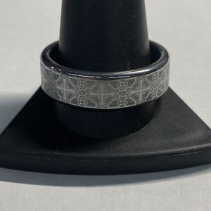 Tungsten 21.20g Ring Masonic Crosses w/ S14