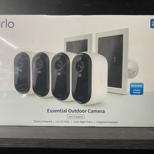 Arlo VMK3450-1SCANS Surveillance Equipment Camera 4 PC Set w/ Solar Panel In Box