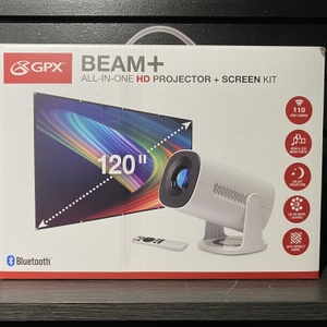 GPX Beam+ Projector w/ Screen In Box 