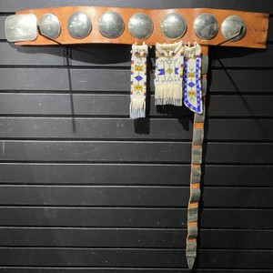  29" (Kids) Small Concho Belt w/ Beadwork