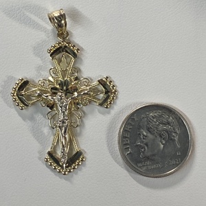  YG 14kt 4.69g Chain Crucifix
