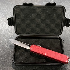 CobraTec Large Enforcer Knife Red OTF w/ Case