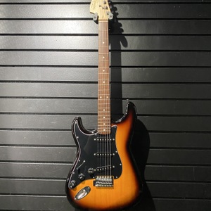 Squier Stratocaster Guitar Sunburst Left-Handed 6-String w/ Soft Case 