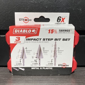 Diablo DSDS003 Bit Set 3pc Impact Step Bit Set